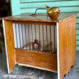 Wooden and steel bird cage