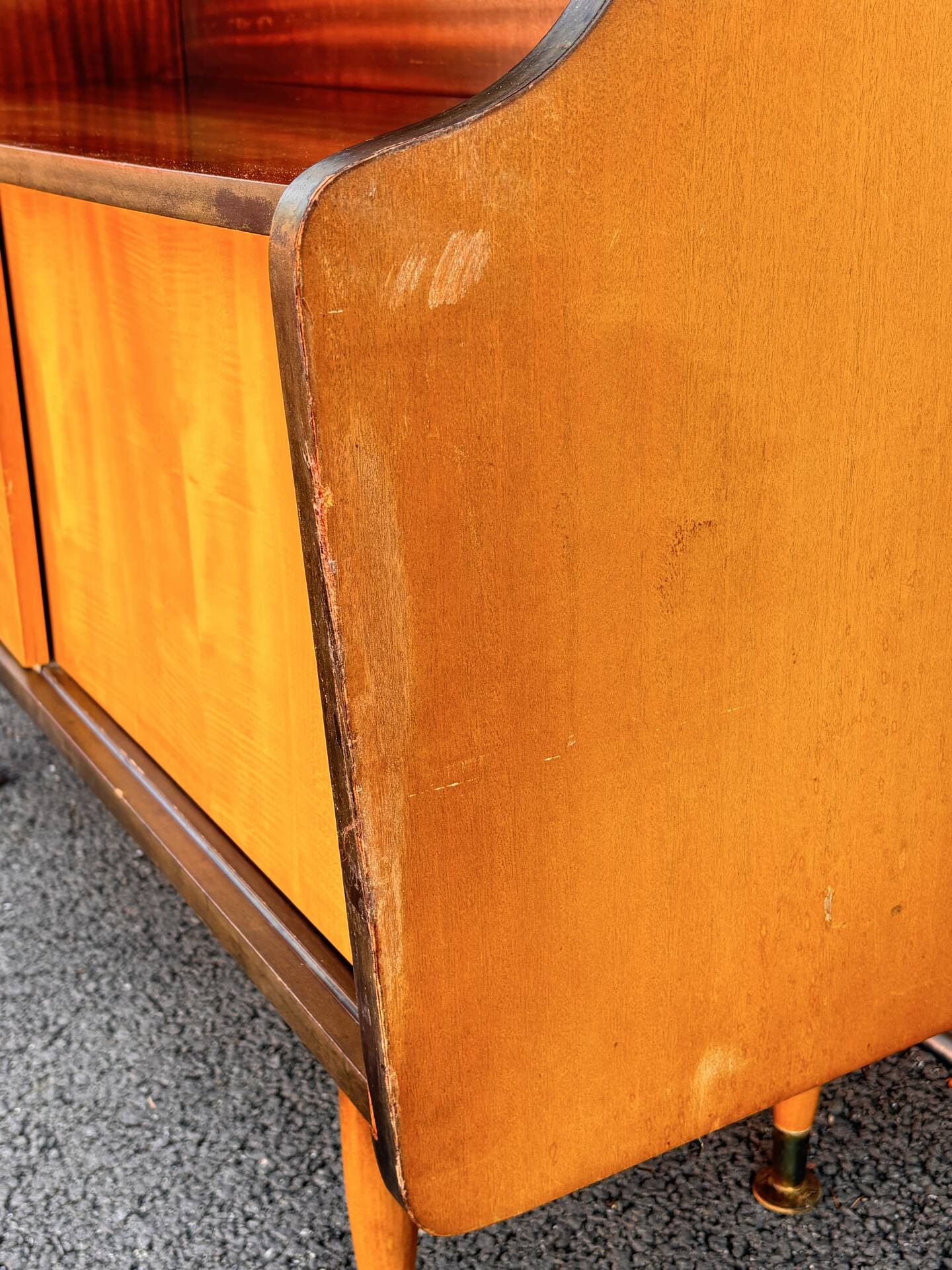 Vintage wooden display cabinet – 1960s/70s