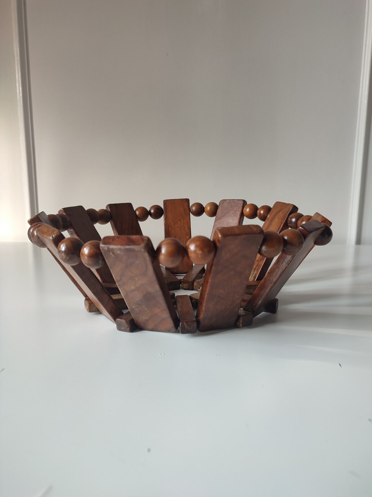 Teak fruit basket