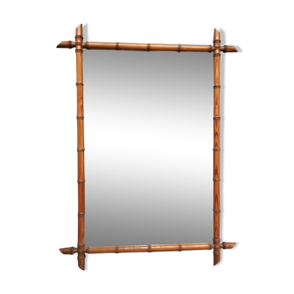 Rectangular bamboo mirror