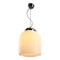Vintage aluminium and white glass chandelier, design, Italy, 1970s.