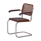 Restored Bauhaus Armchair, Marcel Breuer, Thonet, Beech, Chrome, Germany, 1930s