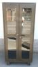 Old green glazed metal cabinet