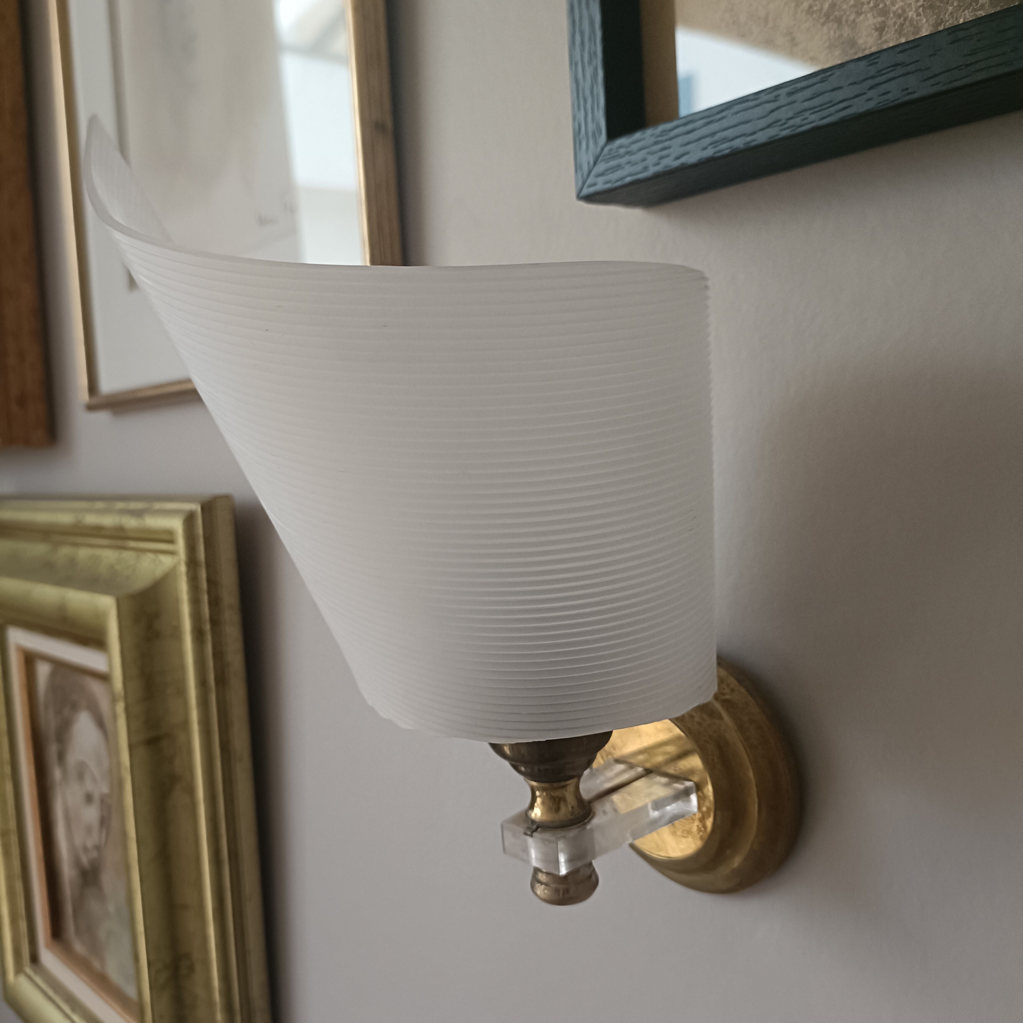 Pair of vintage scroll wall lights