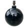 Lampe boule en opaline noire art déco