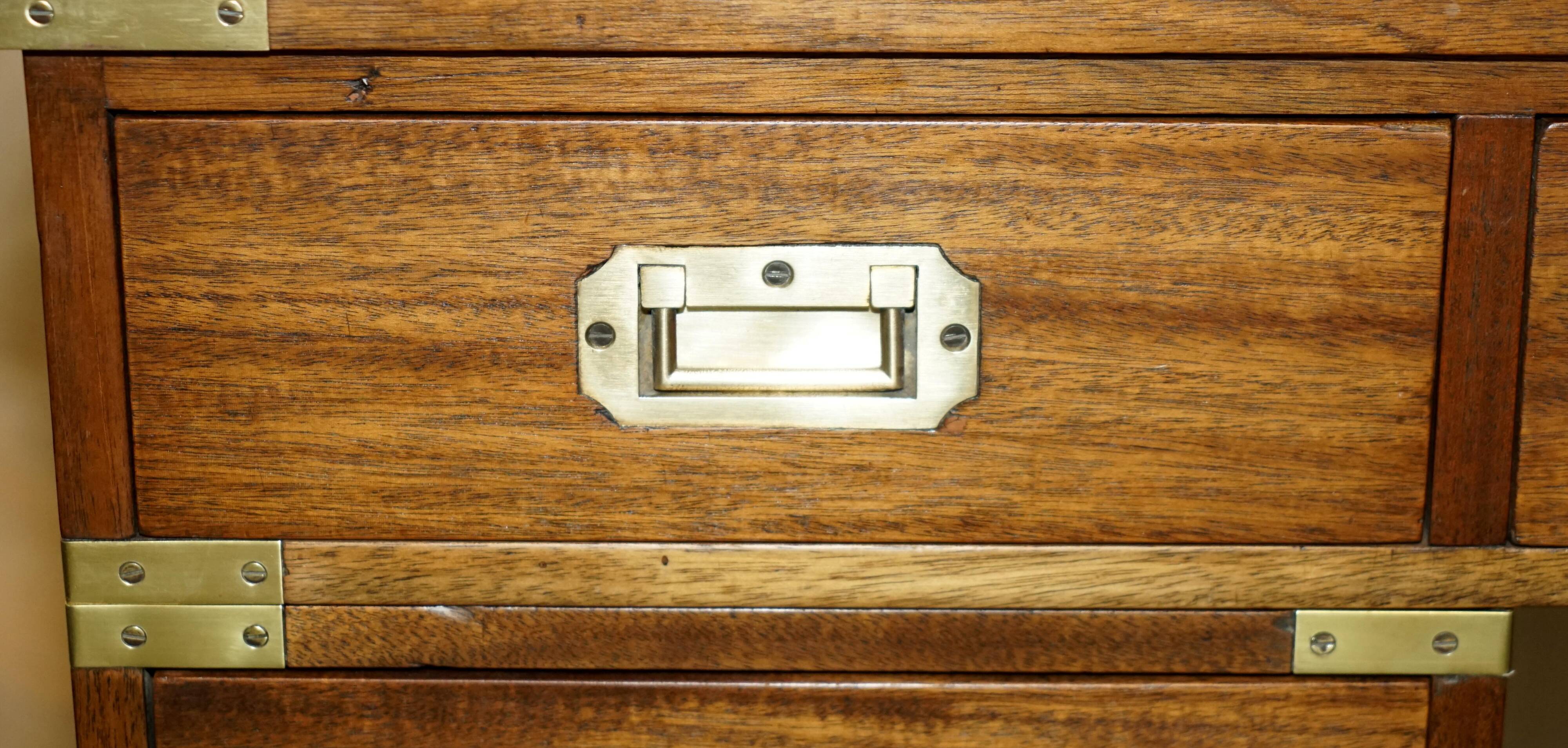 Restored leather military campaign desk Harrods Kennedy