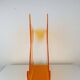 Porte-revues chien en plexiglas orange, vintage