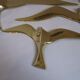 Wall Decoration Set 6 X Seagull / Swallow / Bird. Brass 70 / 80s