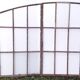 Industrial arched metal window L128xH114 19th century glass roof 2 leaves