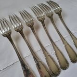 6 Fourchettes De Table En Métal Argenté Boulenger