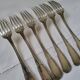 6 Boulenger Silver Metal Table Forks