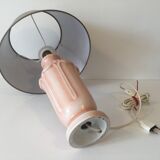 Pink ceramic lamp patinated way