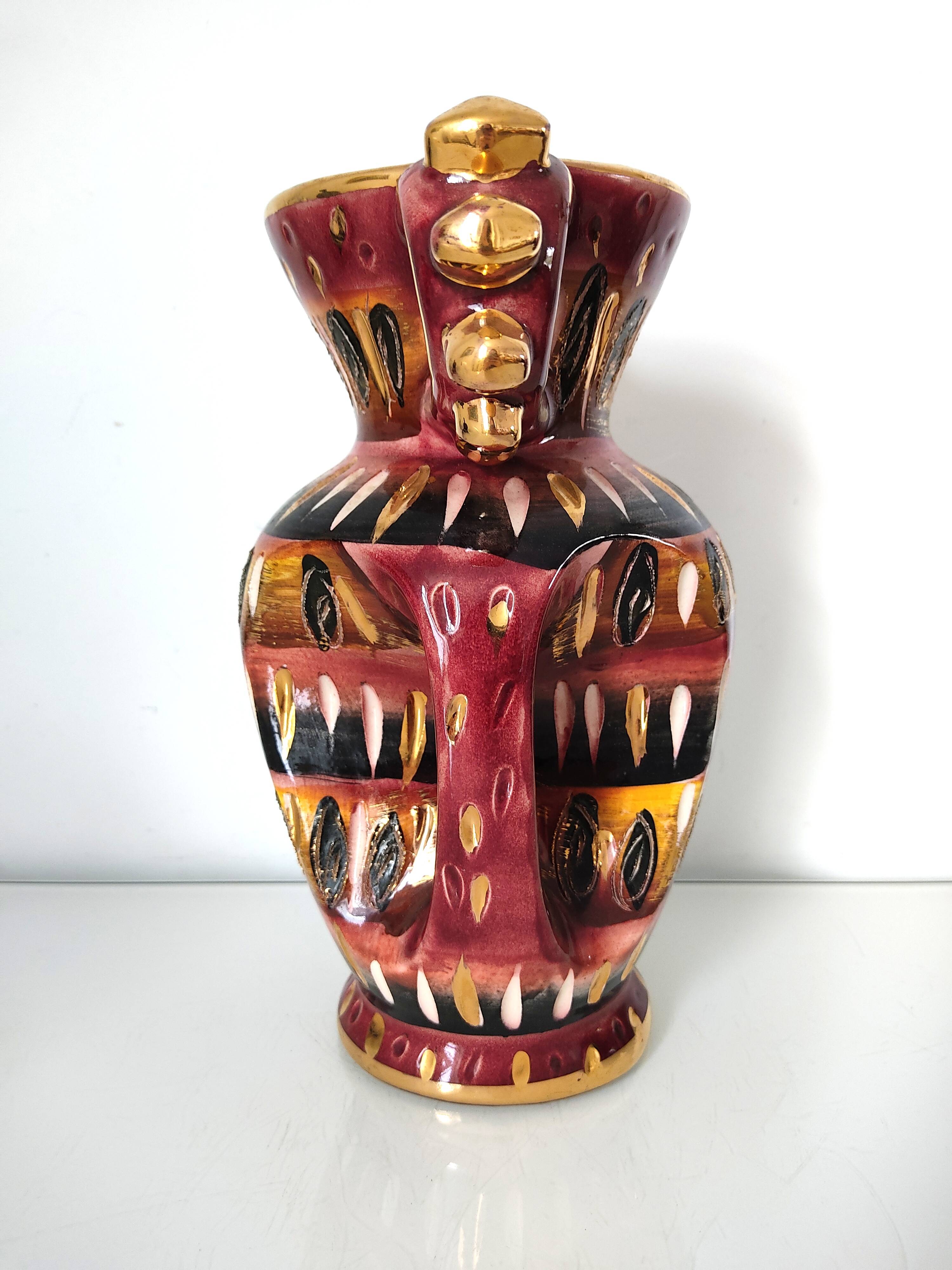 H.Bequet vase Smyrna decor bird shape