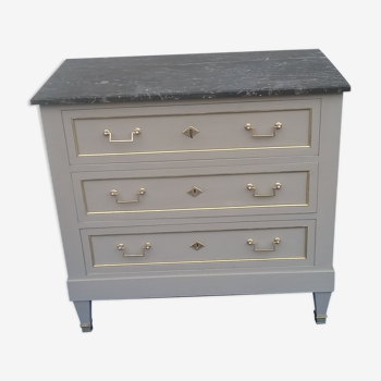 Chest of drawers style Louis XVI gray
