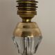 Pied de lampe en verre et métal doré
