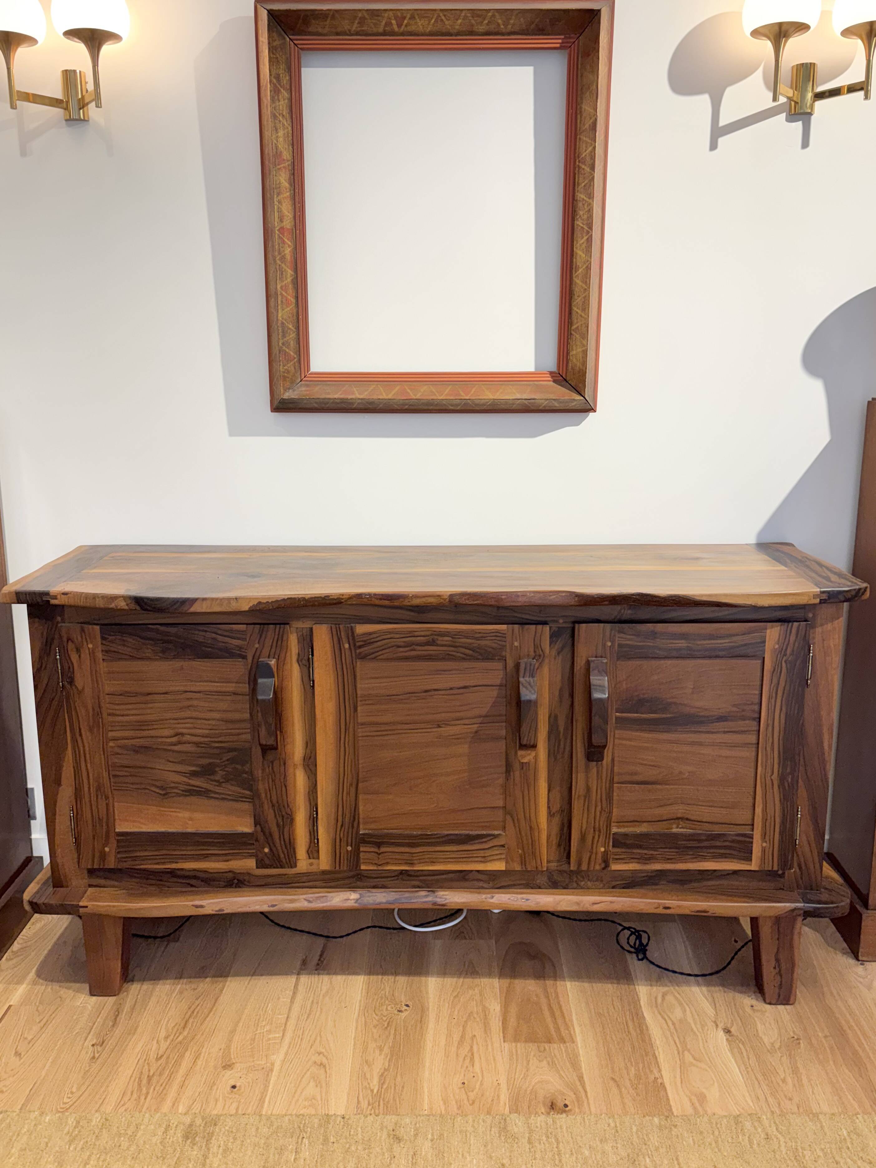 Brutalist enfilade in olive wood, 1952