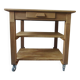 Vintage oak craft furniture on casters.