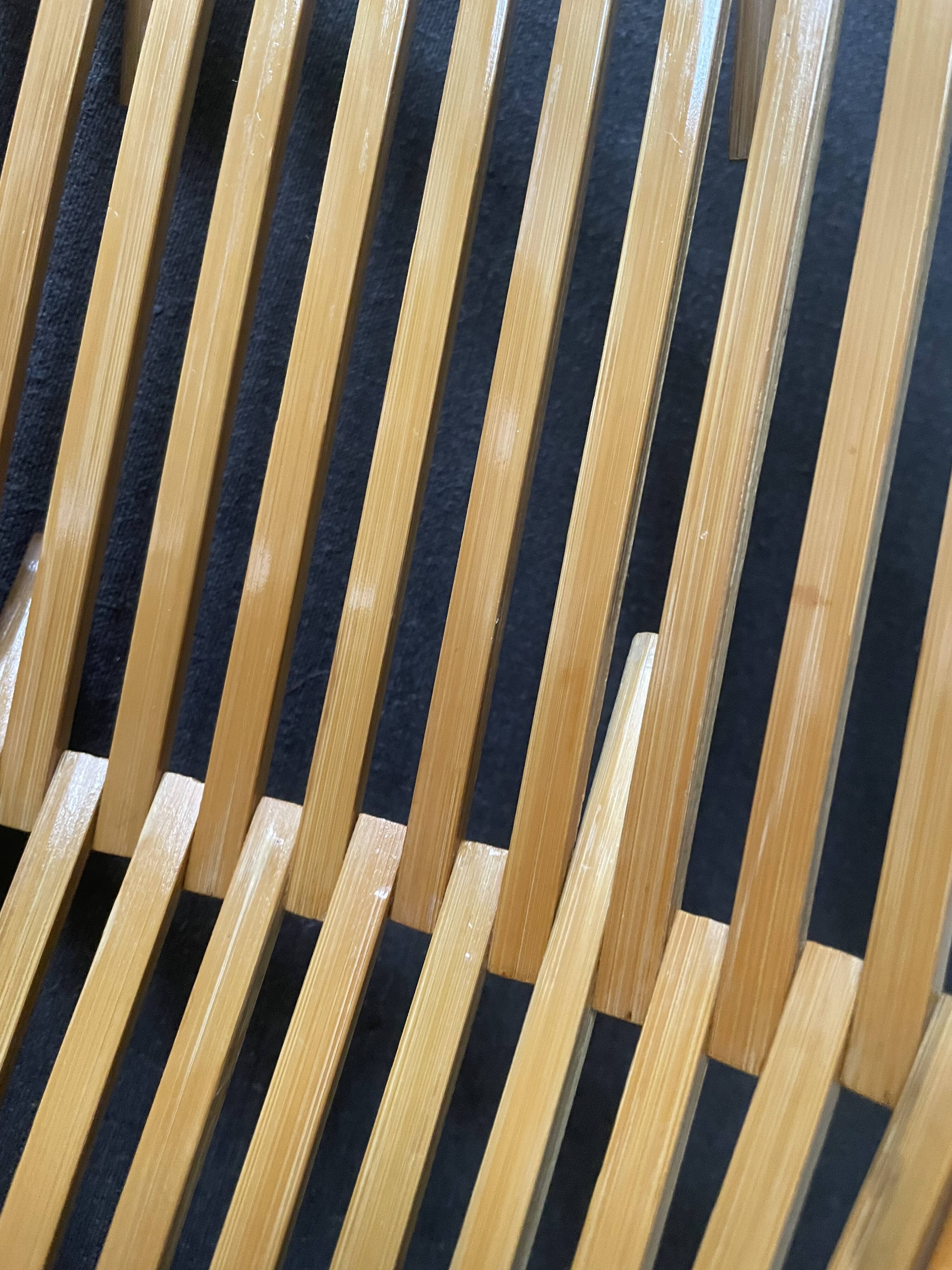 70s bamboo fruit basket