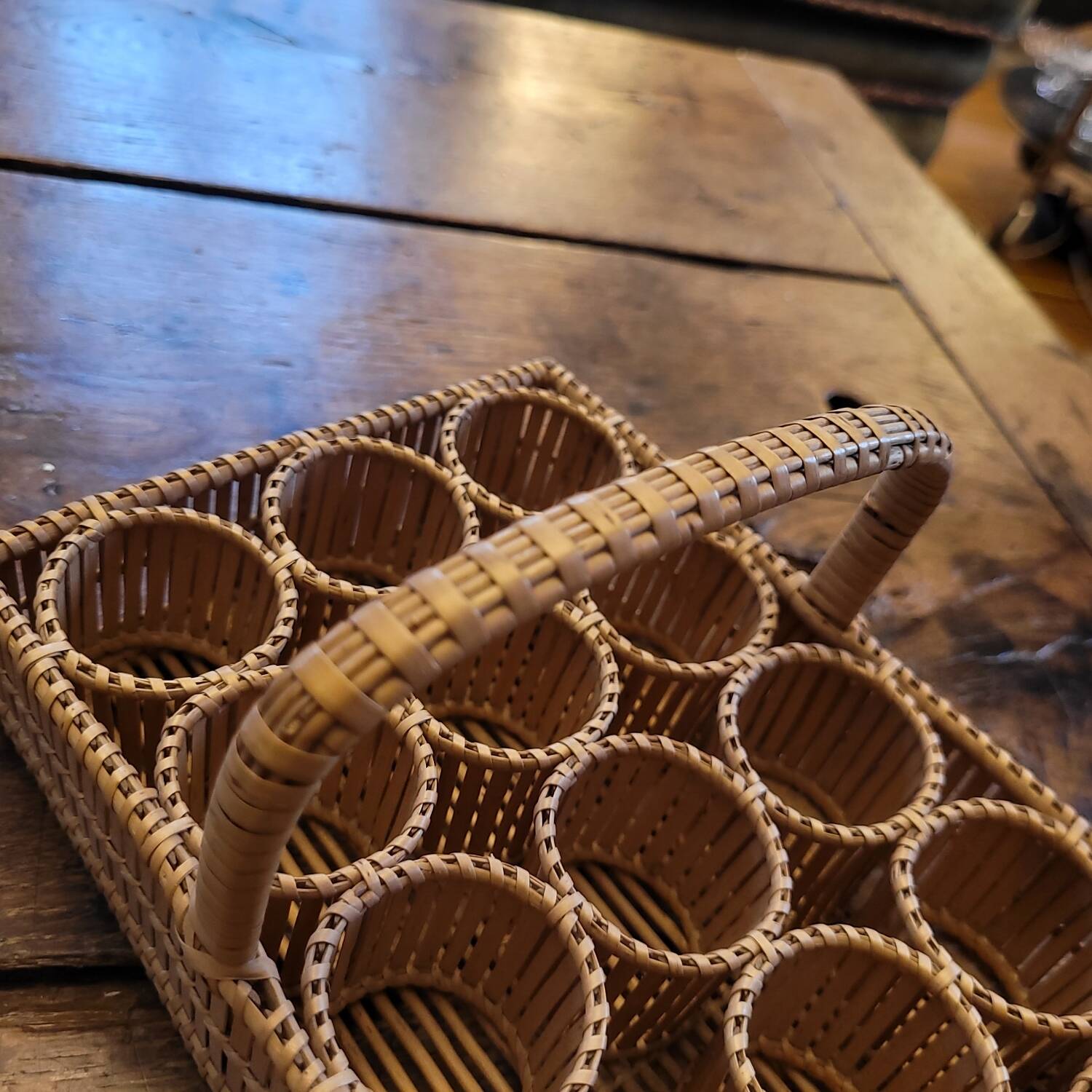 1930 wicker liqueur service basket