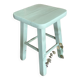 Old almond green wooden stool
