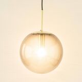 Lustre Limburg in brass with smoked glass ball, Germany, 1970s