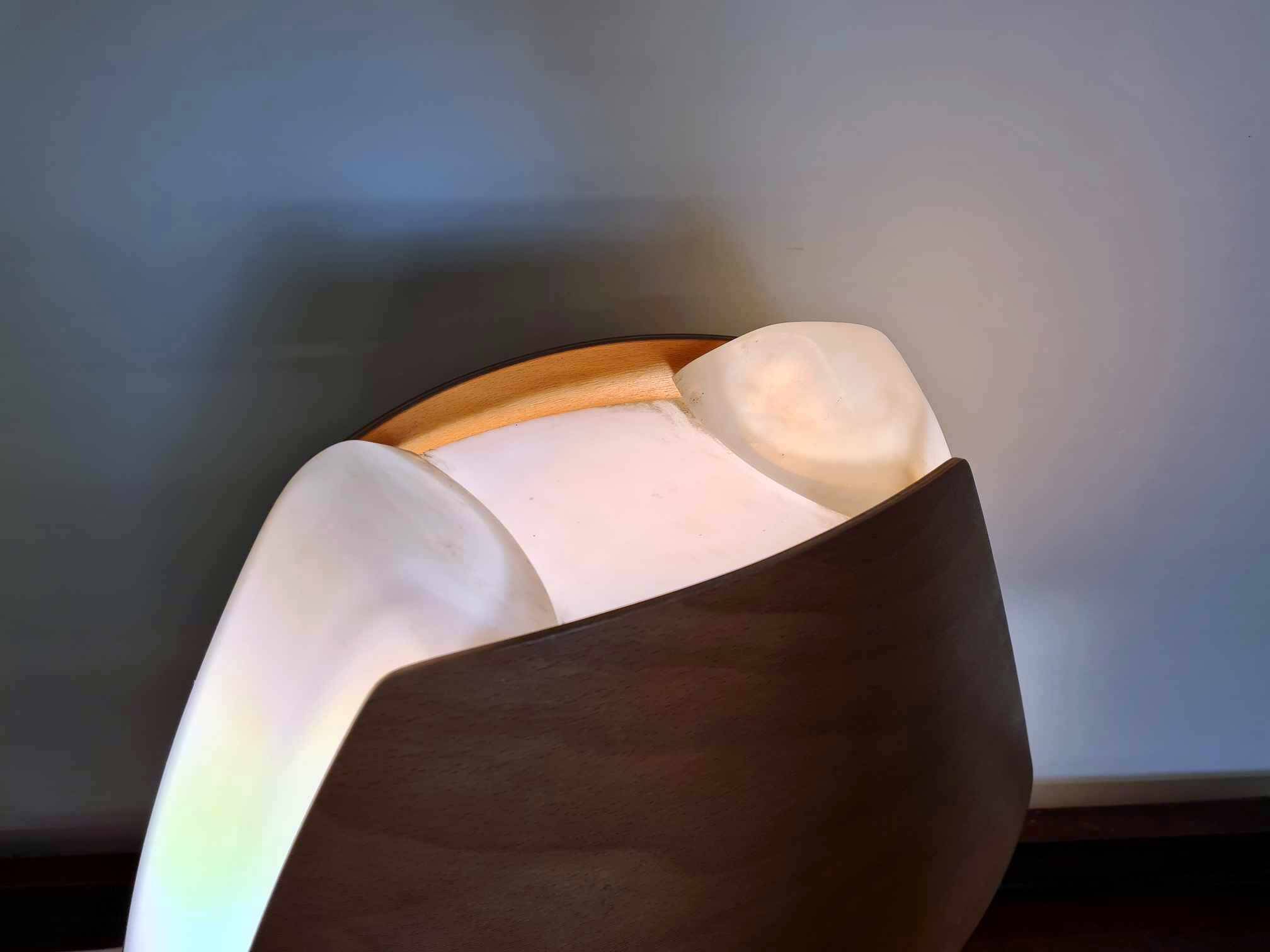 Scandinavian style table lamp designed and manufactured by Lucid France for Hilton Hotel