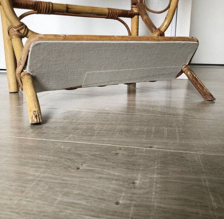 Vintage rattan bedside table