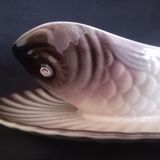Fish service for 12 people in Longwy ceramic, Copenhagen model, 1960s