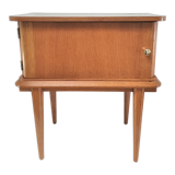 Bedside wood feet tapered 60s