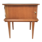 Bedside wood feet tapered 60s