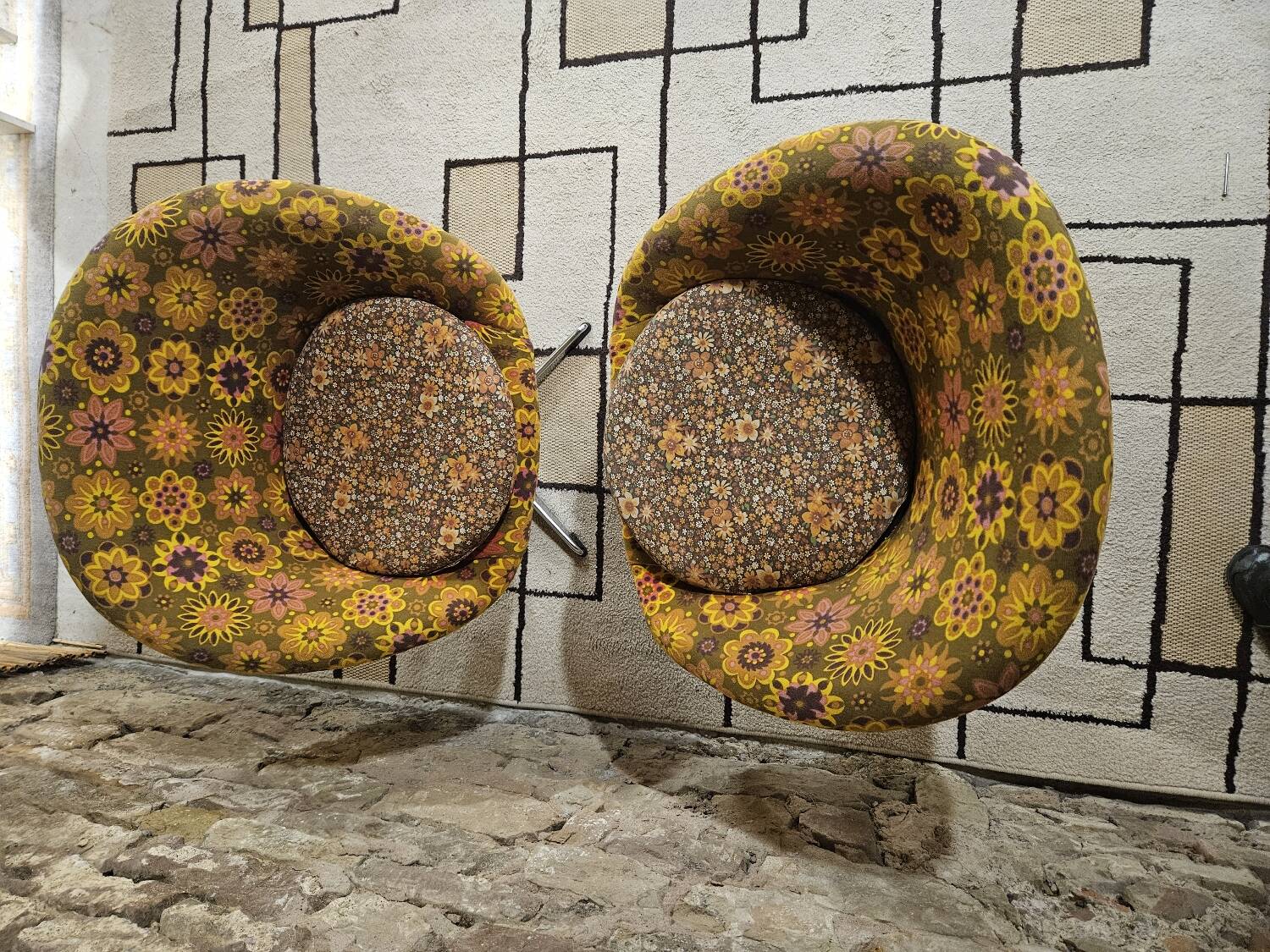 Pair of polystyrene cocktail shells 1970s