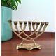 Vintage brass wainberg m8534 israel menora 9 candle holder