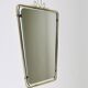 Wall mirror in brass wire with modernist loops from the mid-century, Italy, 1950s.