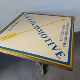 Vintage enameled table, Courchevel ski resort