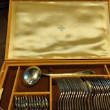 12 silver-plated metal tablespoons by Félix Frères