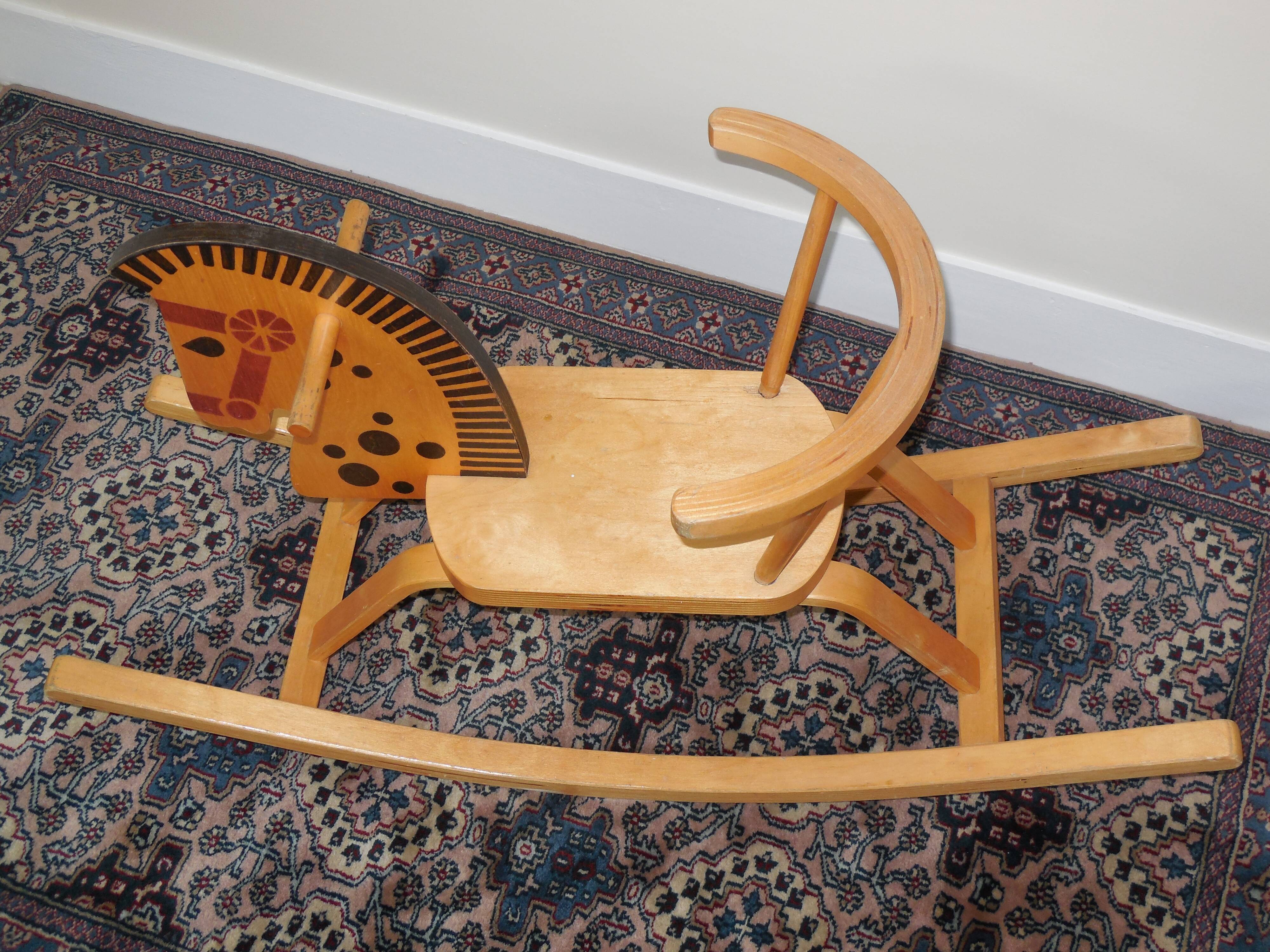 Wooden rocking horse