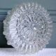 Ceiling light or wall light in moulded glass with diamond point, 1970.