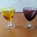 Verres en cristal multicolore Bayel