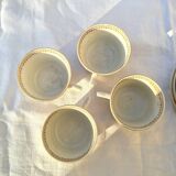 Tasses porcelaine opaque Gien début Xxieme