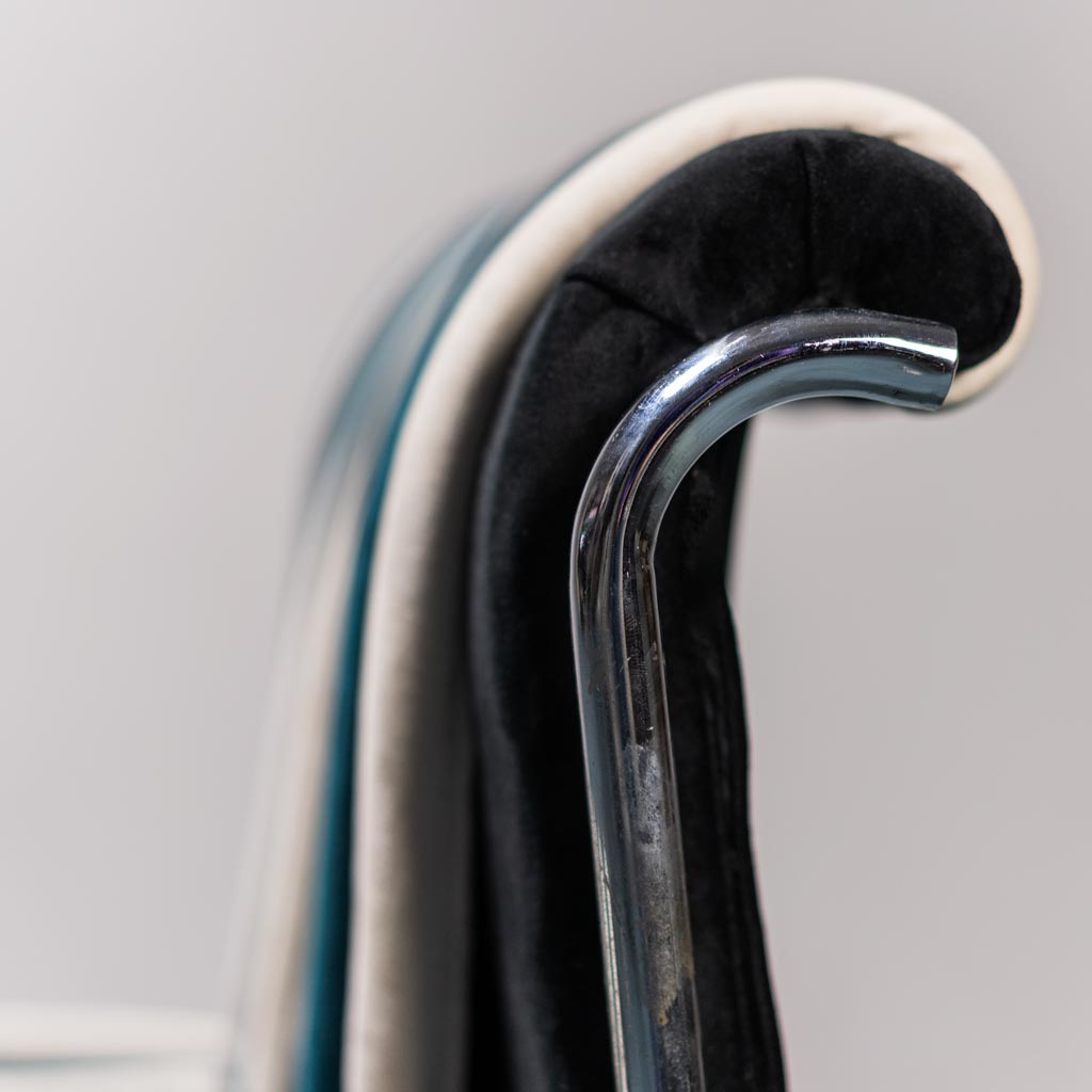 Set of 4 chairs toothpaste velvet 70s vintage