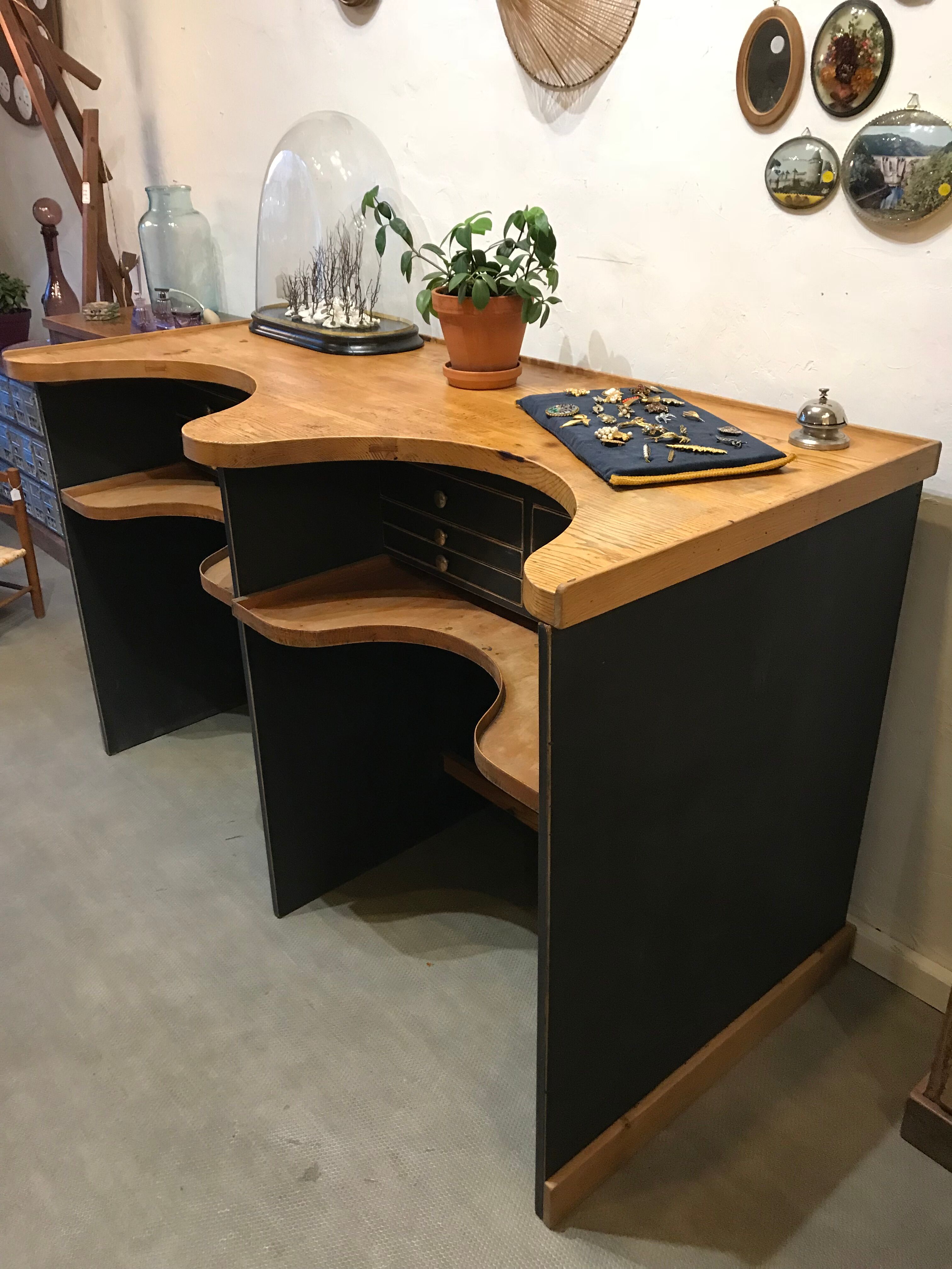 Workbench for a double jeweller of trade furniture