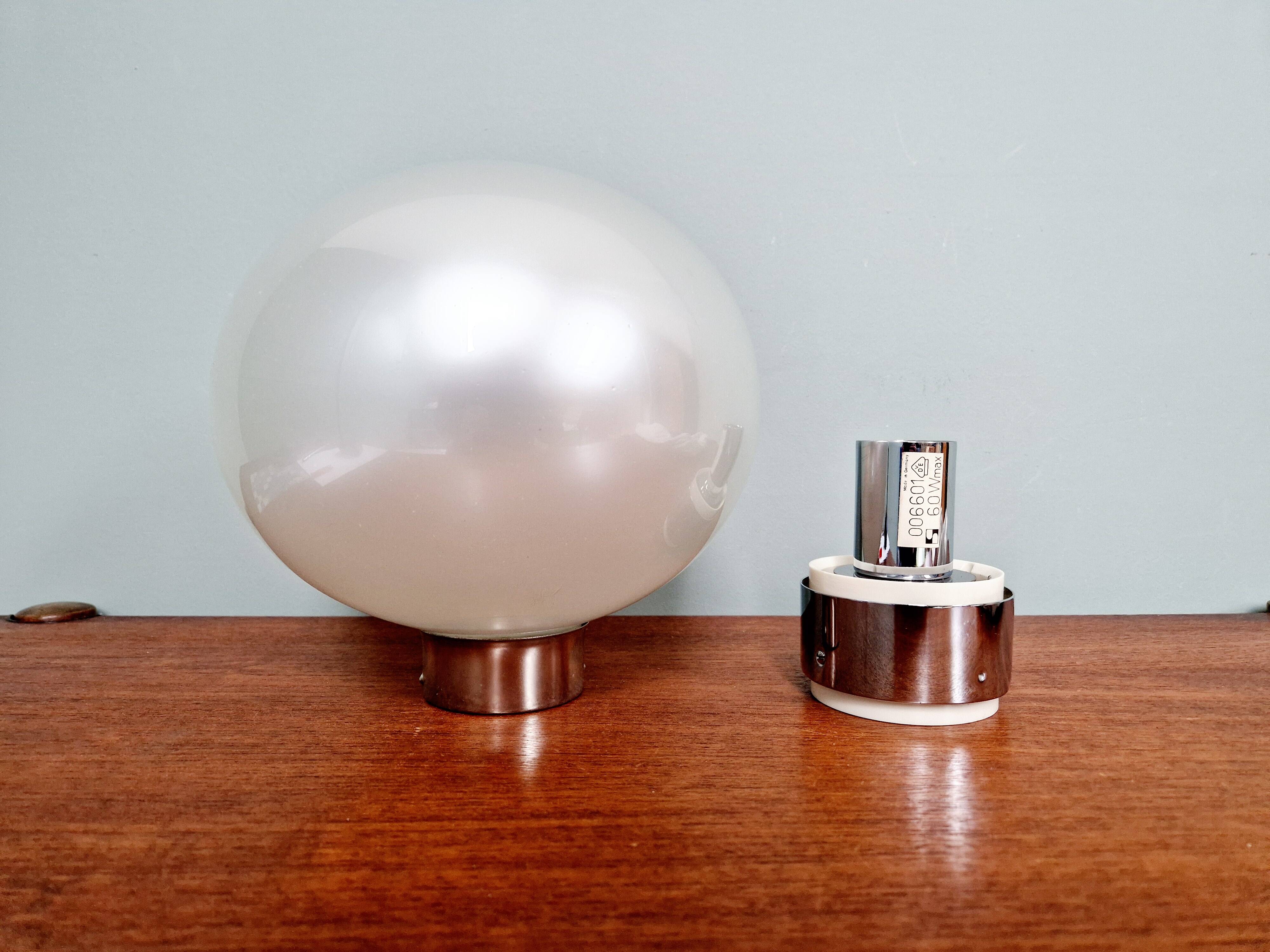Opal glass ceiling/wall light, design Motoko Ishii, 1970
