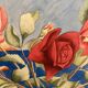 Aquarelle au bouquet vintage