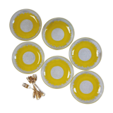 Set of 6 small plates sunflower cap