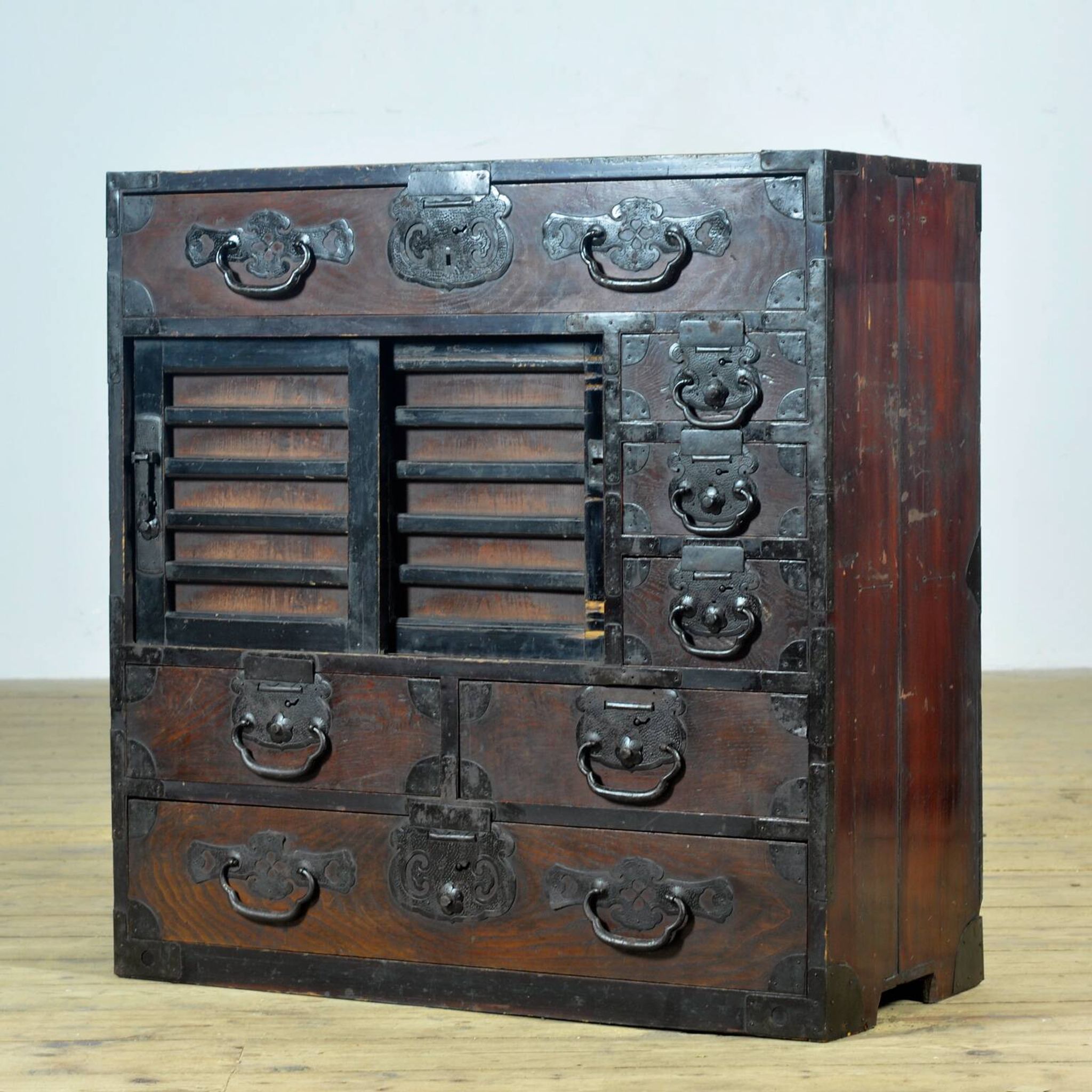 Japanese Tansu chest of drawers, circa 1890