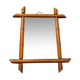 Miroir en bois sculpté pour imiter le bambou 30x36cm