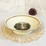 Compotier dish on porcelain piedouche mehun on yevre la gazelle retro