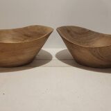 Raw wood salad bowl
