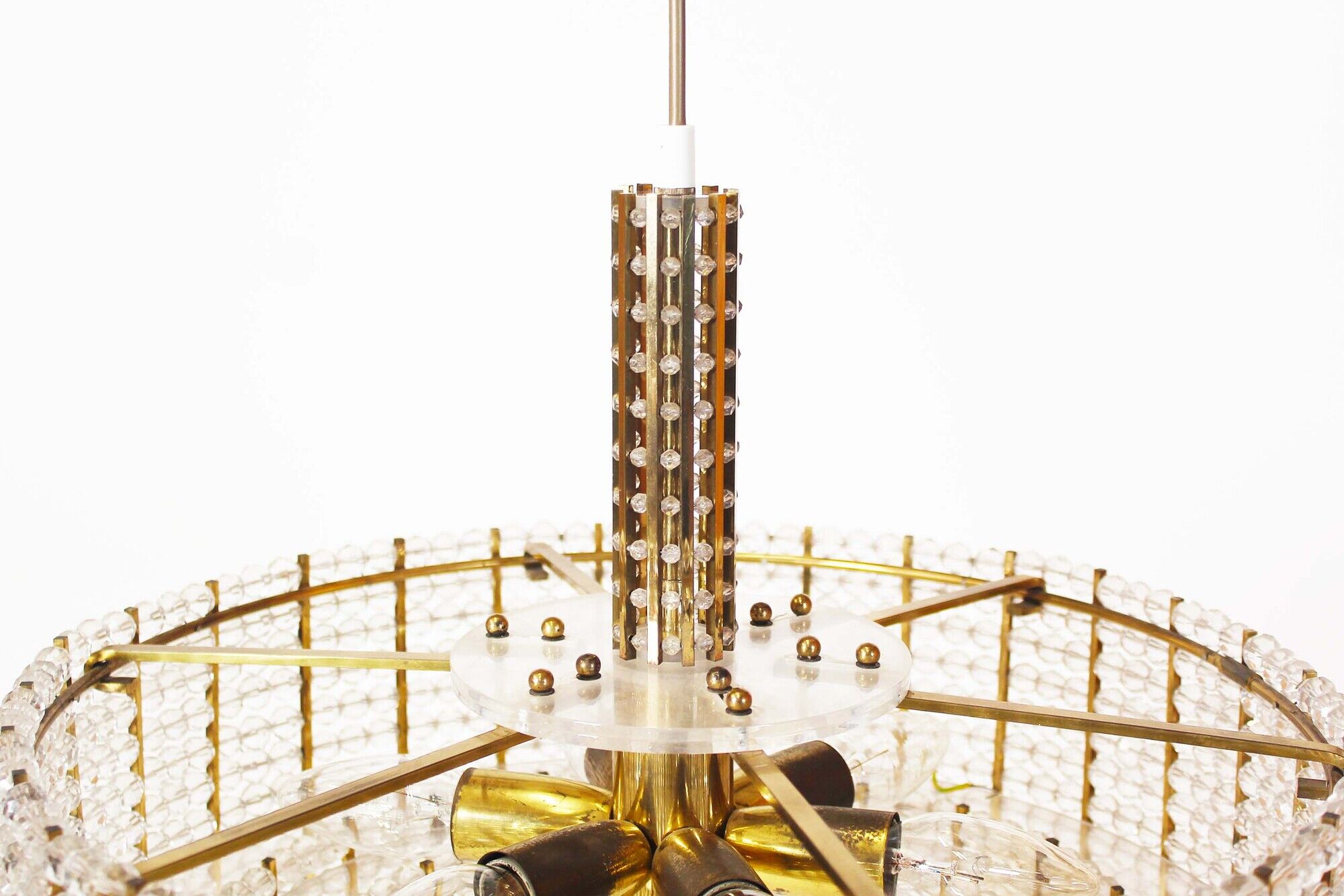 Vintage chandelier by Emil Stejnar for Rupert Nikoll Austria 1960's