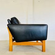VINTAGE MID-CENTURY POUL M. VOLTHER  LEATHER AND OAK LOUNGE CHAIR 1960,s
